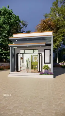 Nhà cấp 4 hiện đại đơn giản tiết kiệm nhỏ đẹp 2 phòng ngủ bình yên cho gia đình trẻ #nhahiendai #nhadep 