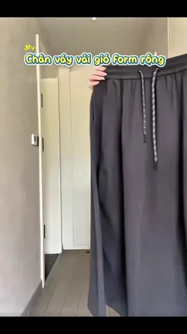 Chân váy vải gió Hàn dáng dài form rộng #outfit #thoitrang #salecuoithang #saleluongve #chanvay 