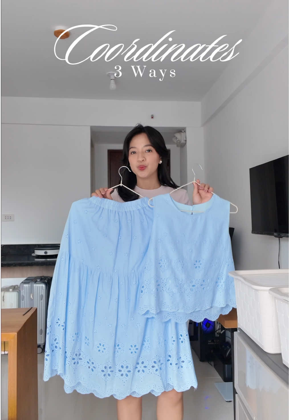 felt like a “pretty little baby” in this coords 🩵🤭 #fashiontiktok #outfitideas #prettylittlebaby #coordinates #styleinspo 