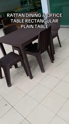 RATTAN DINING & OFFICE TABLE Rectangular rattan design plastic table #rattantable #diningtable #officetable #homefurniture #plastictable 