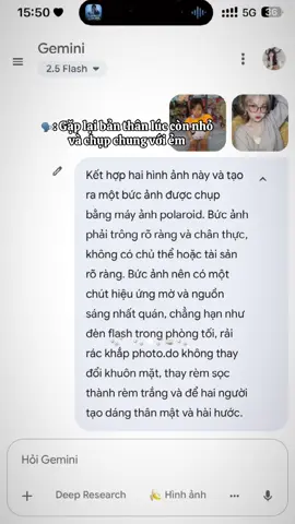 Gặp lại bản thân lúc còn nhỏ và chụp chung với ẻm !! #gemini #polaroid #xhhh 