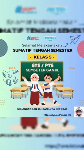 SOAL SUMATIF TENGAH SEMESTER GANJIL KELAS 5 - SEMUA MATA PELAJARAN, link donwload ada di bio atau klik https://lynk.id/andri_20/n27r339mpo9n