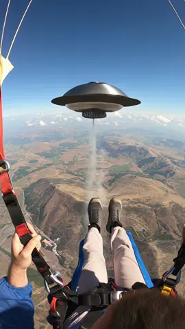 Closest UFO Encounter Ever Caught While Skydiving #ufo #UFOs #UAP #uaps #skydive 