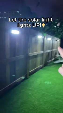 Best outdoor lighting solution! ☀️This solar light is so good for my backyard 😎💡👍🏻#solarlight #securitylight #outdoorlighting #backyardlights #tuffenough #ledlights #motionsensor #tiktokshoprestock #SolarLight 