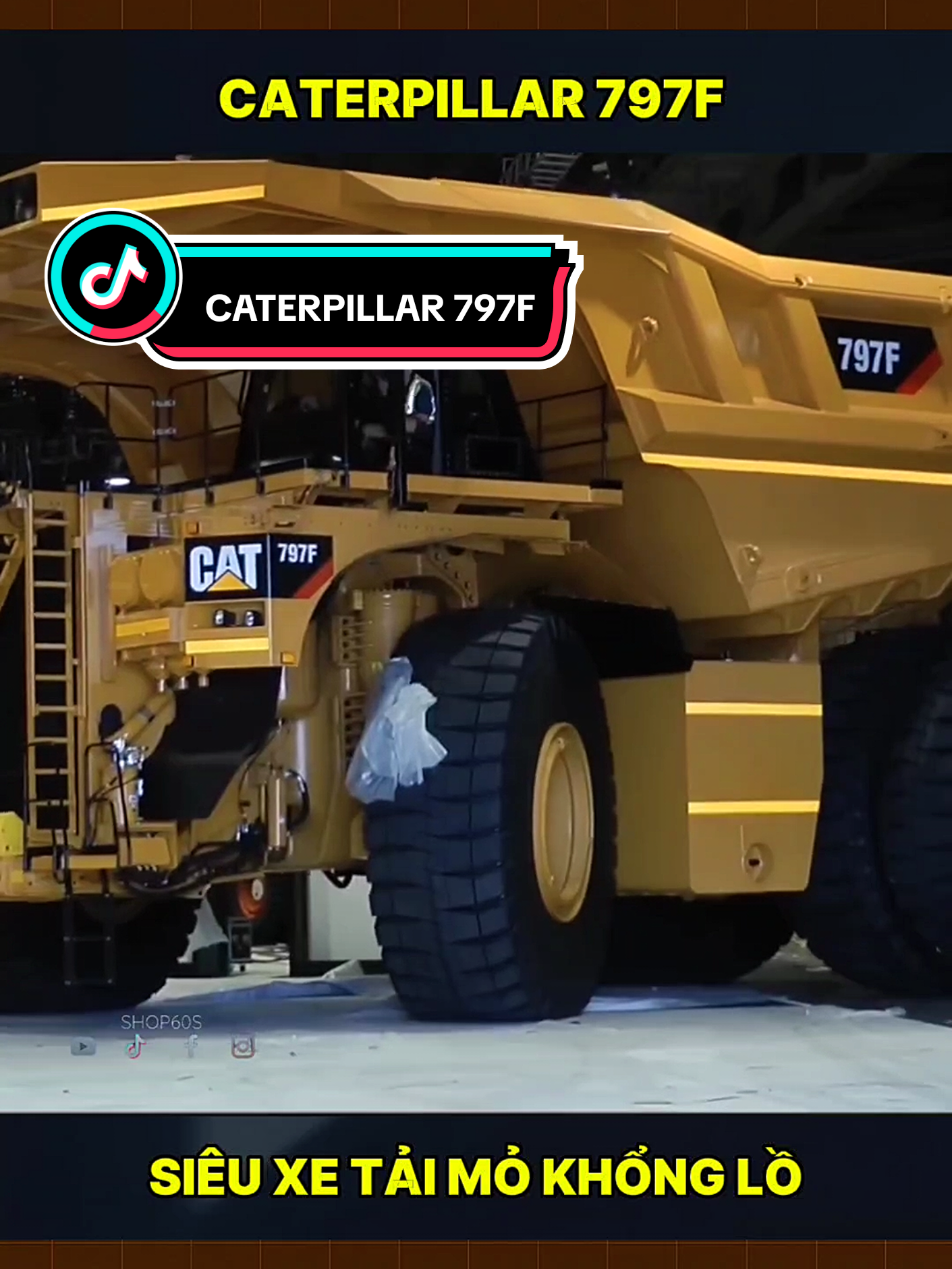 Xe tải mỏ khổng lồ Caterpillar 797F trong khai thác mỏ #Caterpillar797F #MiningTruck #MegaMachines #EngineeringPower   #shop60s 