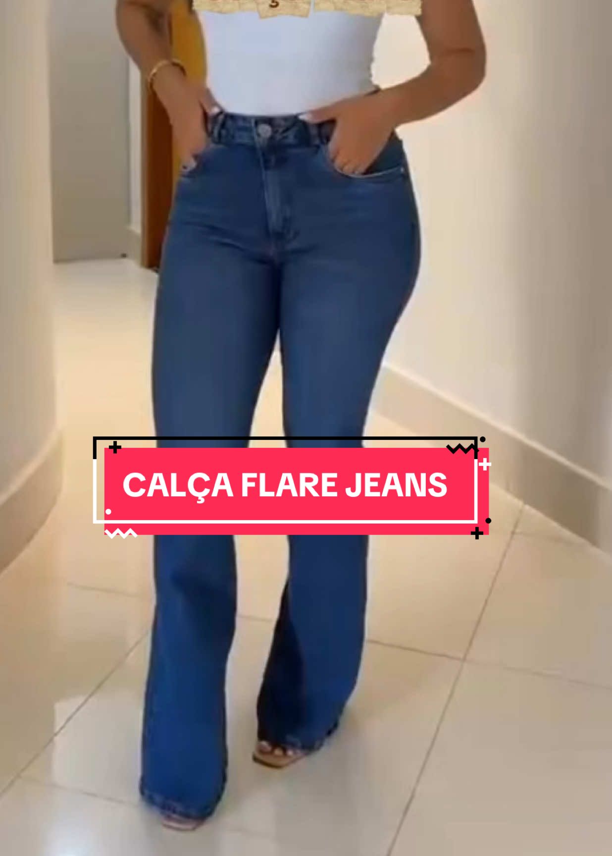 Calça Jeans Flare Feminina #calçajeans #flare #feminina #moda #roupafeminina