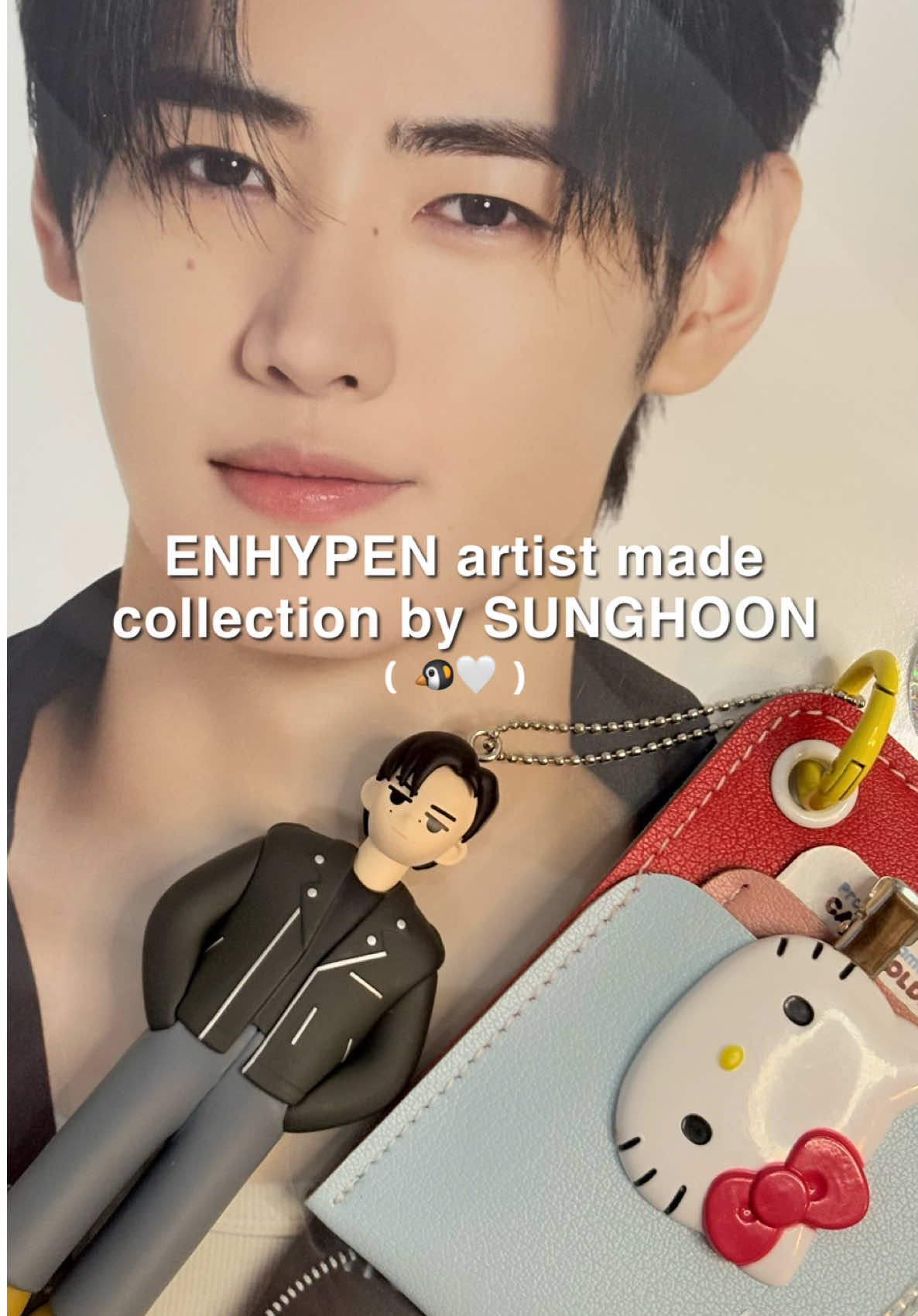 (🐧🤍) artist made collection by ENHYPEN | SUNGHOON mini-me figure ⭐️ ไปหารกะคนในทวิตเตอร์มา เลยได้น้องสุดหล่อติดแอคมา 1 ตุว ( ⁎ᵕᴗᵕ⁎ ) #enhypen #sunghoon #artistmade #engene 