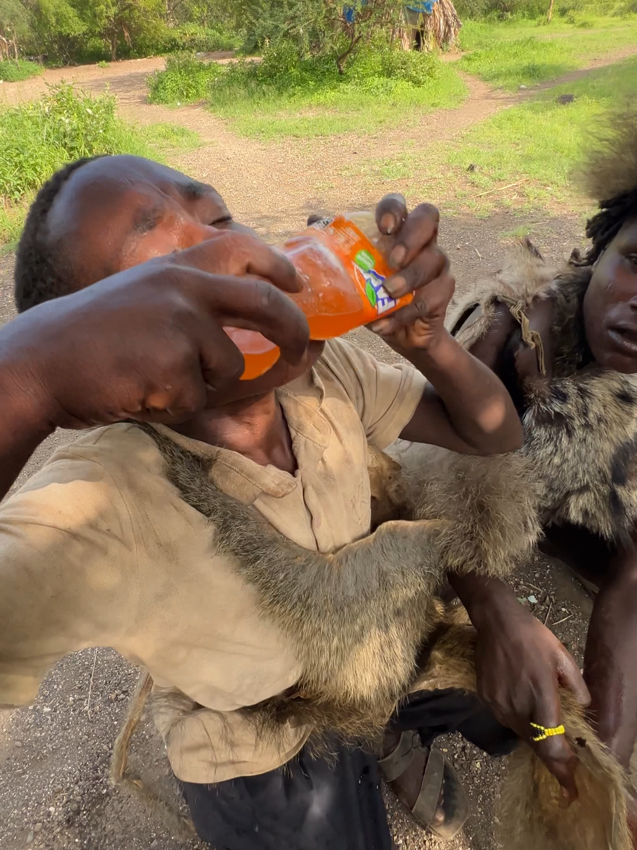 Shocking Tribal Reaction to Fanta #africa #hadzabe #tribe