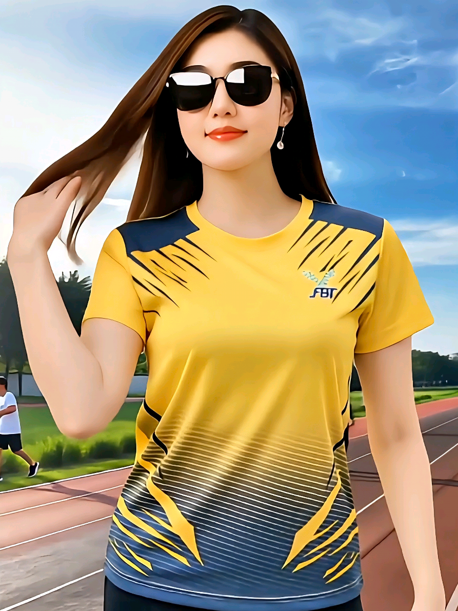 Sports Leisure Jersey For Women 2025 Outdoor Running,  Casual Short Sleeve Top Dry Fit Shirt Brand T-Shirt Fitness Yoga Clothing. #poloshirt #Fitness #jersey #Running #sportshirt 