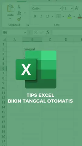 Tips / Alternatif bikin tanggal otomatis biar nggak ngetik manual🗓️ #excel #exceltips #tipsexcel #tutorialexcel #belajarexcel 
