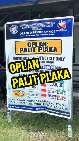 Wala ka ng babayaran sa pagkuha ng bagong #platenumber #plaka #lto #oranibataan 