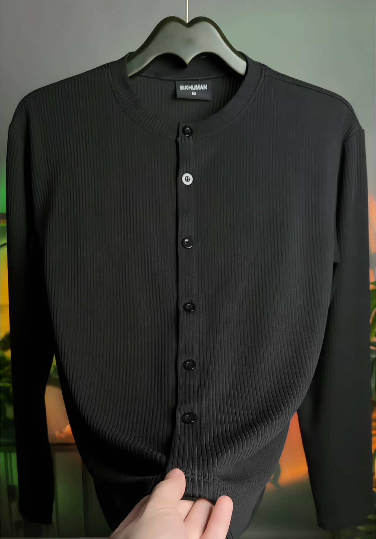 Áo thun nam cardigan dài tay chất vải thun gân #aothun #aothunnam #aothungan #thoitrang #xuhuong 