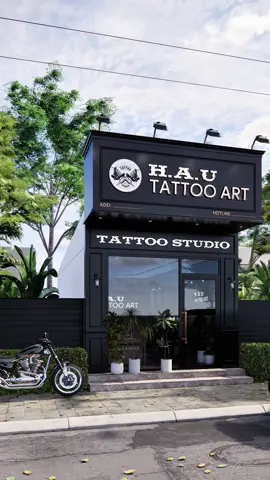 Thiết Kế Tattoo Studio  💥 H.A.U TATTOO 💥 #xuhuong #xuhuongtiktok #thietke3d #tatoo #decor 