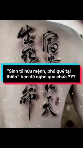 Ý nghĩa hình xăm “sinh tử hữu mệnh” #doanduong #doanduongmeaning #ynghiahinhxam #hinhxamsinhtuhuumenh #xuhuong 