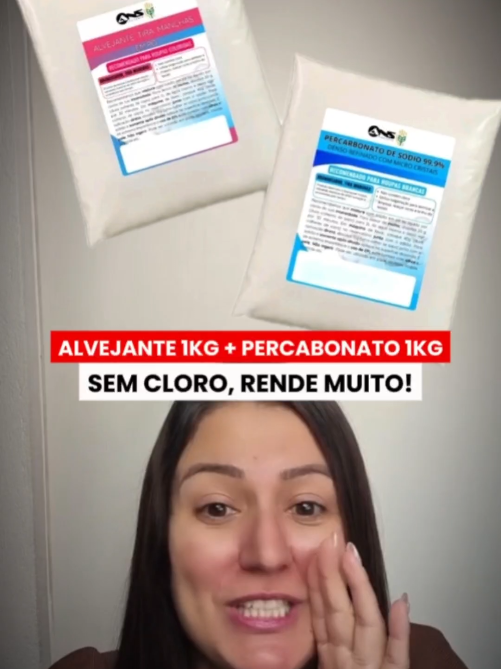 Esse kit com 1kg de alvejante em pó + 1kg de percarbonato de sódio sem cloro tá ainda mais barato aqui no TikTok Shop. 🧼✨ Substitui de boa aquele famosinho do pote rosa e rende muito na faxina e na limpeza das roupas! 🏡💙 👉 Corre garantir o seu antes que acabe!  #AchadoDoTikTok #Percabonato #percabonatodesodio #AlvejanteSemCloro #dicadeeconomia @✨️Suelem✨️ @✨️Suelem✨️ @✨️Suelem✨️ 