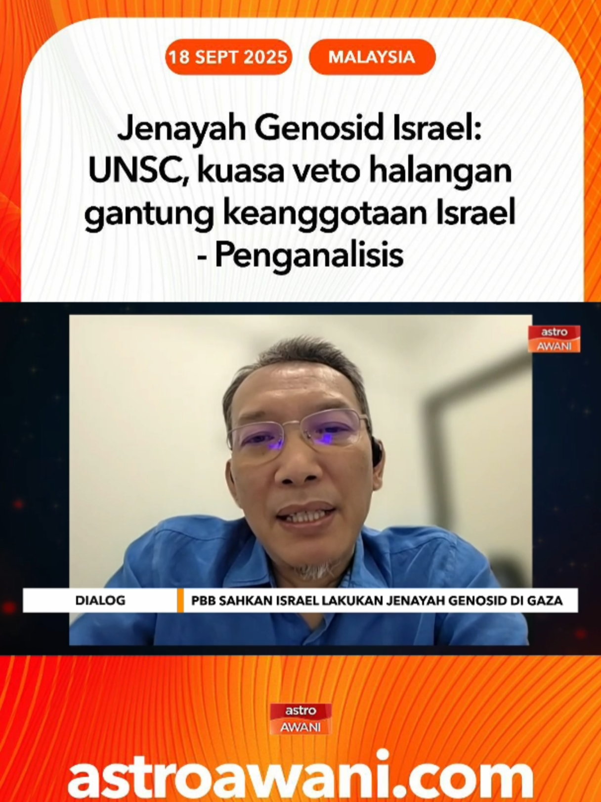 Presiden Malaysian Humanitarian Aid and Relief (MAHAR), Jismi Johari berkata struktur Pertubuhan Bangsa-bangsa Bersatu (PBB) yang meletakkan kuasa penentu kepada Majlis Keselamatan PBB (UNSC) menjadi penghalang utama kepada hasrat untuk mengenakan tindakan punitif yang bermakna terhadap rejim zionis. #DialogTigaPenjuru