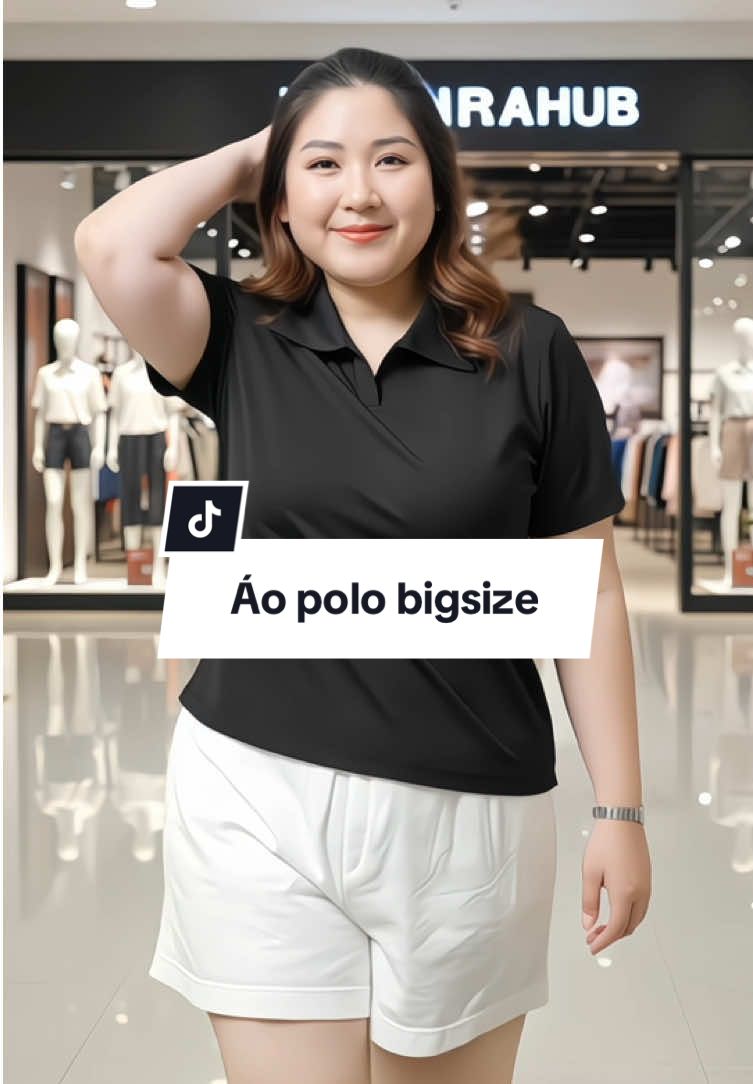 Áo polo bigsize 49k #thoitrangnu #aopolonu #aopolobigsize 