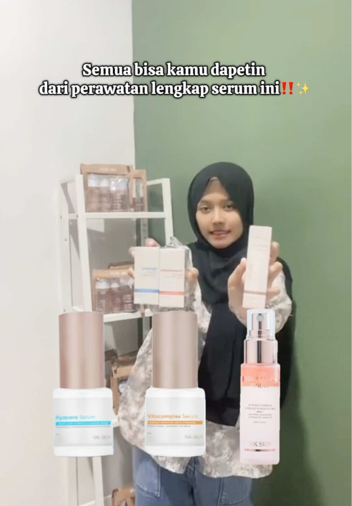 Serum tepat= Kunci kulit sehat! Hidrasi,nutrisi & glowing bareng serum favoritmu. Yuk,rawat kulit kamu pakai serum dari Mk skin!😆🫶🏻 #promoseruweekend #MKSKIN #mkskinbymaharanikemala #MKJourney #fyppp 