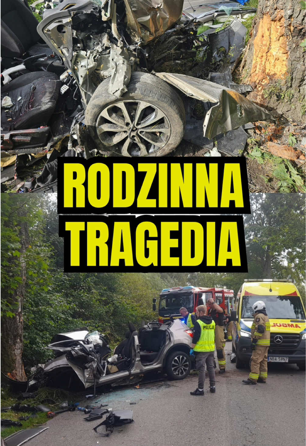 ⚠️ 30-letni ojciec i 3-miesięczne dziecko nie żyją po wypadku w Górowie Iławeckim w województwie warmińsko-mazurskim. Samochodem podróżowało jeszcze 3-letnie dziecko i 29-letnia pasażerka ⚠️ #polskiedrogi #piracidrogowi #policja 