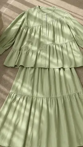 RUAME SHOP Catrine Setelan Katun Linen Wanita One Set Rok dan Atasan Blouse Hijab Style Polos Outfit Remaja #oneset #OOTD #fashion #wibgajian #fyp 