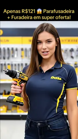 ⚡ Parafusadeira e Furadeira DOW 48V sem fio – Kit completo com 2 baterias, controle de torque, luz de LED, maleta prática e potência profissional.  Tudo isso por apenas R$121 na TikTok Shop!  🚚 Entrega rápida garantida.  💪 #promoção #ferramentas #parafusadeira #ofertadodia #tiktokshop