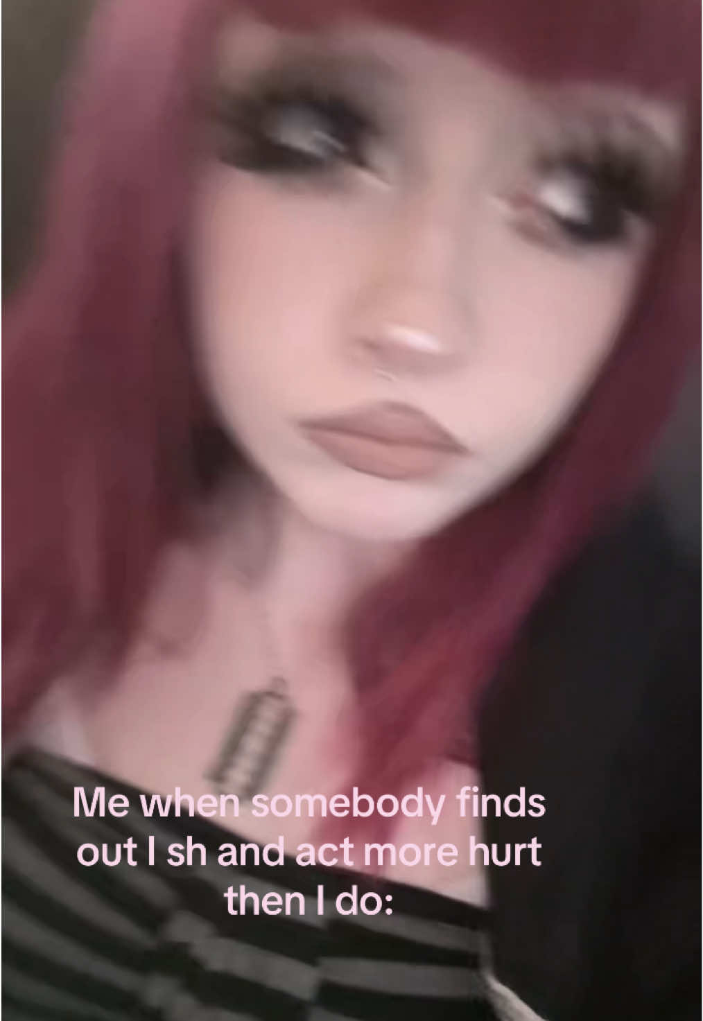 Like uhm. They either get mad or say “s-stop for me..” #fypシ #fyppppppppppppppppppppppp #relatable #altgirl #pinkhair 