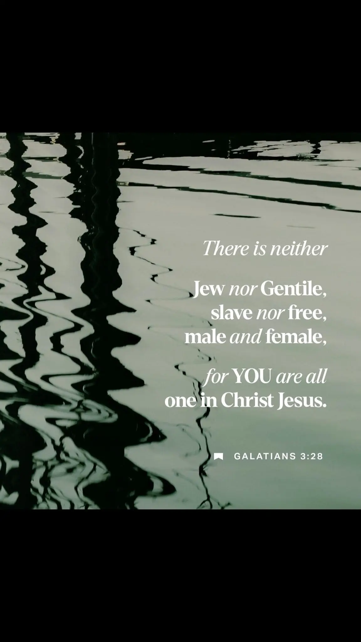 There is neither Jew nor Gentile, slave nor free, male and female, for YOU are all one in Christ Jesus. #God #Prayer #BibleVerse #Jesus #ChristianTikTok 