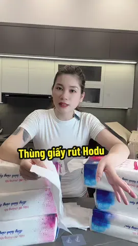 Thùng giấy rút Hodo 6 bịch dai mềm tiện lợi #giayrut #giay #hodu #viral 