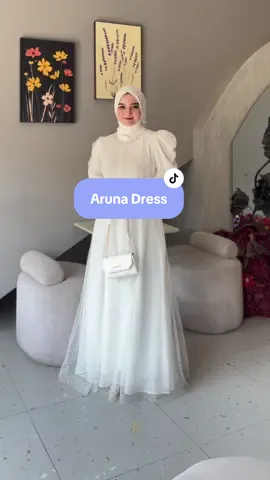 feeling like a queen in this Aruna Dress👑✨anggun,simple,tapi tetap mewah💕🥰#farazlabel #promoseruweekend #gamiskondangan #dresscantik #fyp 