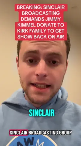 Sinclair Broadcasting to air Charlie Kirk tribute while holding Jimmy Kimmel show hostage #sinclair #charliekirk #jimmykimmel #news #usa