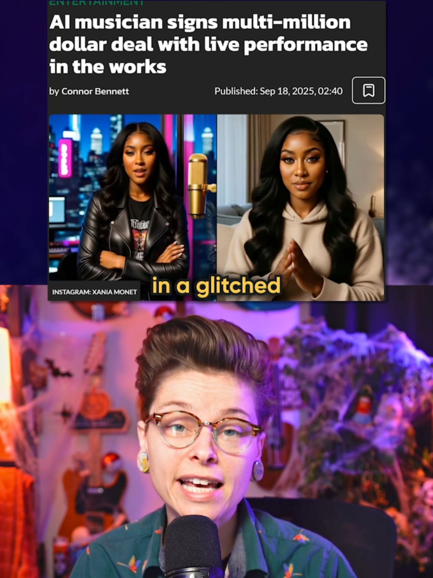 2025 is glitched. Poet Talisha Jones from Mississippi created a new music artist named Xania Monet using AI tools to design both image and music. With 465,000 Spotify listeners, Monet is already charting and gaining major industry attention. Her team says a debut live performance is next, making this one of the fastest AI-driven rises in music.