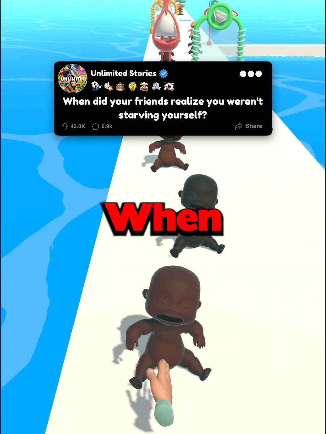 When did your friends realize you weren't starving yourself? #reddit #redditreadings