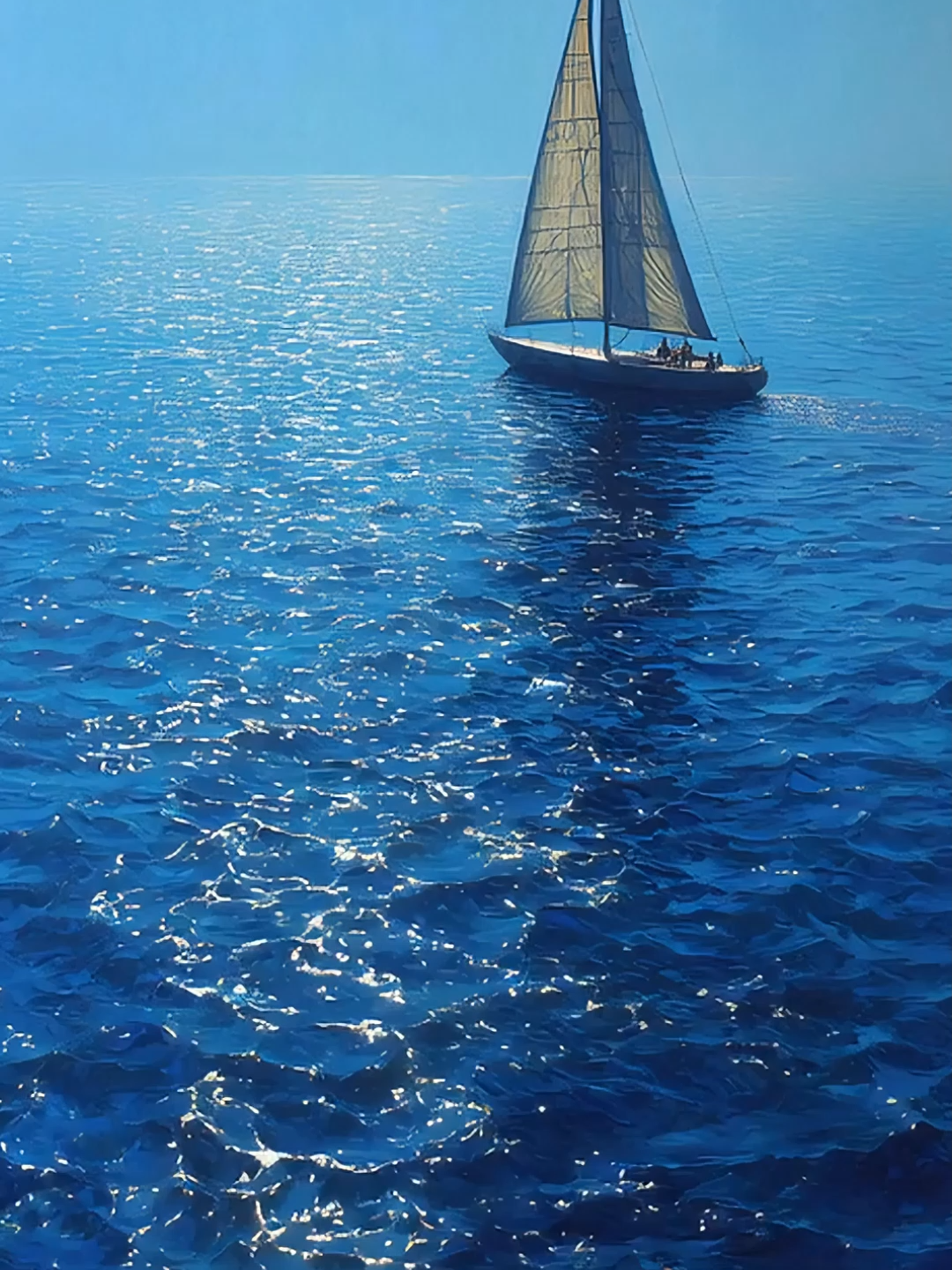 Blue Ocean Sailboat Dream 4K Wallpaper ⛵💙 #LiveWallpaper #Minimal #AMOLED #AestheticWallpaper #homescreen #4K #Vibes #fyp