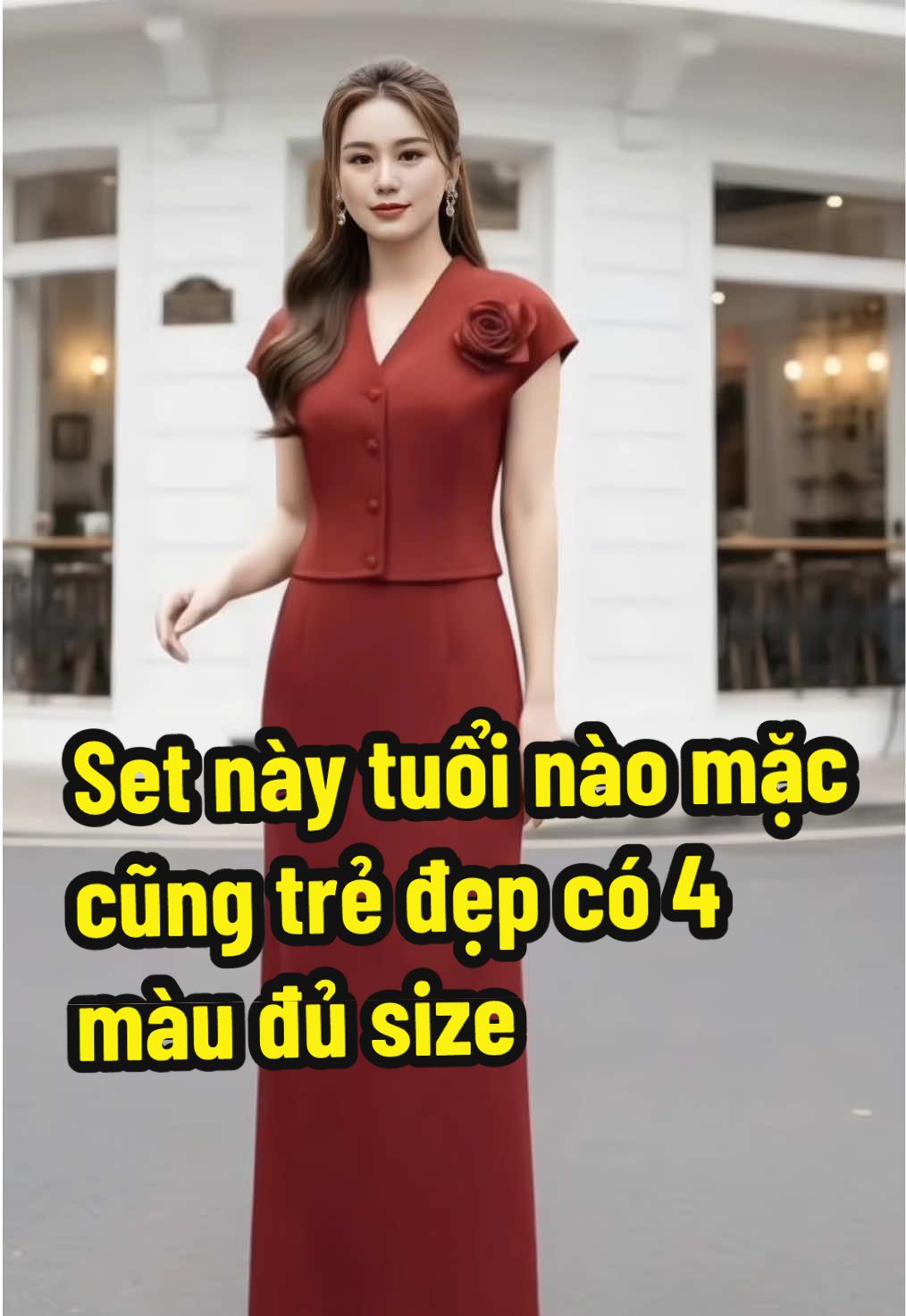 Chỉ cần mặc đơn giản như này thôi là đã thấy thần thái và cuốn hút hơn hẳn, set đầm trung niên này có 4 màu đẹp, đủ size cho chị em #setvaytrungnien #setvay #setvaythietke #vaythietke #damtrungnien 