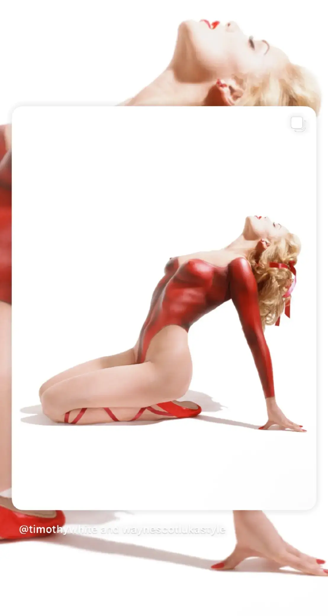 actress #elizabethberkley #showgirls nude body painted by #waynescotlukas as a #vargas #vargaspinup shot by timothywhite styled by wayne scot lukas 