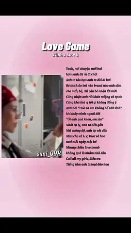 Love Game - Tlinh x Low G #lovegame #lowg #tlinh #nhachay #xhuongtiktok 
