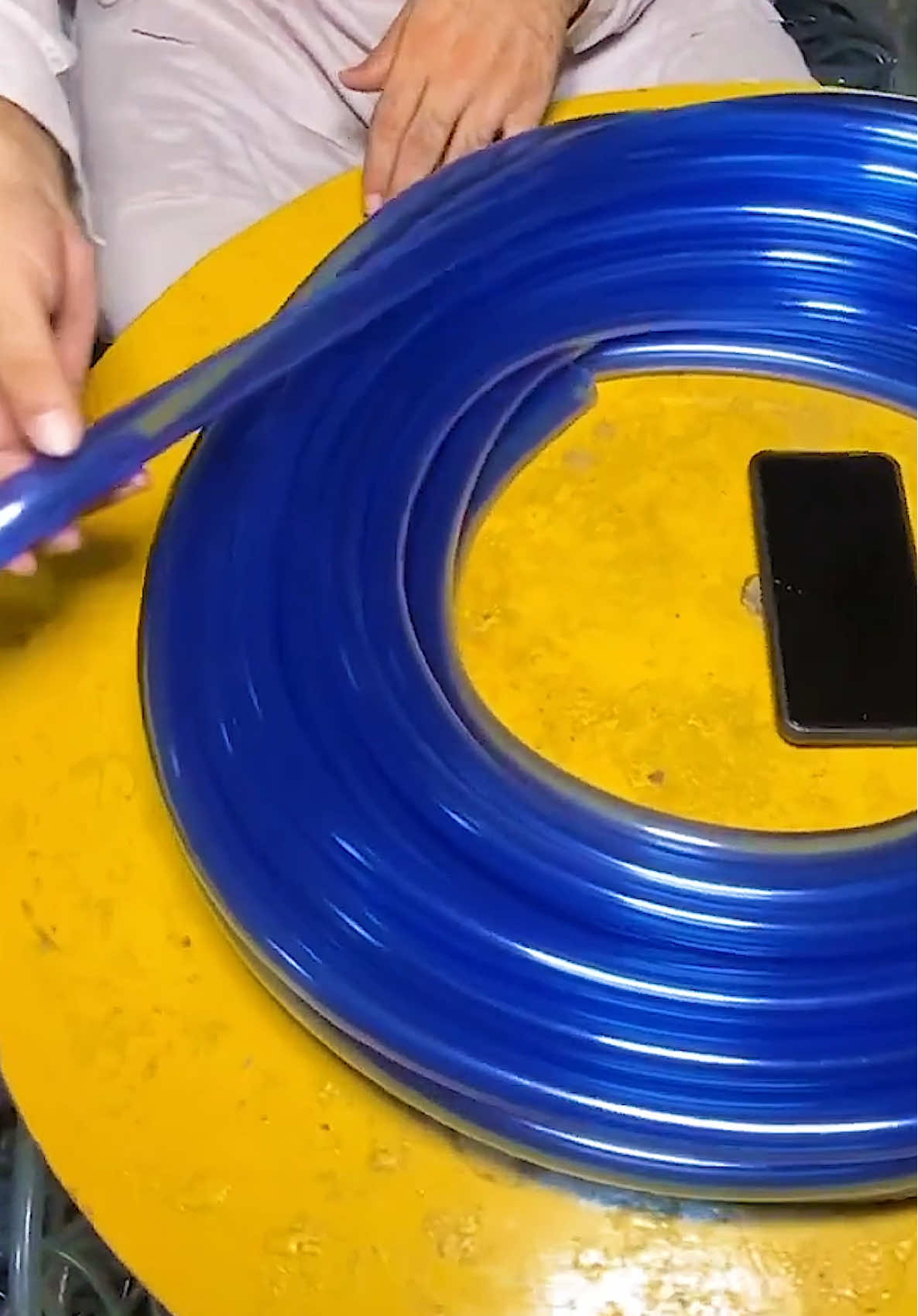 Flexible Water Pipes Making For Garden #fyp #plastic #gardening #pipe #plumbing 