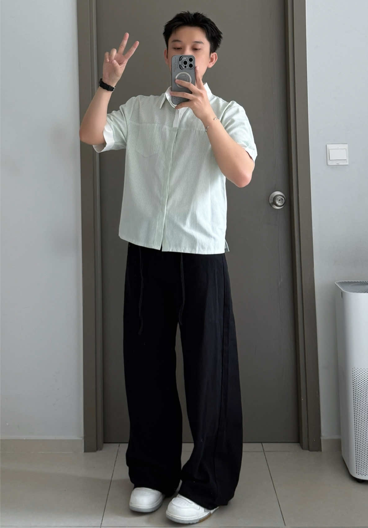 Áo sơ mi tay ngắn #review #reviewlamdep #aosomi #aosomitayngan #tudocuaboys 