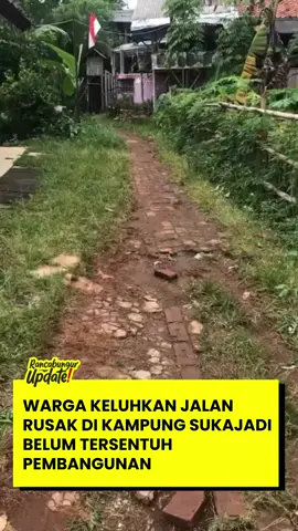 Warga Kampung Sukajadi RT 03/01, Desa Mekarsari, Kecamatan Rancabungur, Kabupaten Bogor, mengeluhkan kondisi jalan lingkungan yang rusak parah dan belum tersentuh pembangunan. Kondisi jalan tersebut disebut warga sudah seperti “kandang sapi” karena berlubang dan licin saat hujan. Pengendara motor pun kerap kesulitan melintas karena jalannya mirip turunan licin. > “Ini jalan hidup, kasihan yang bawa motor sudah semacam diperosotan. Jalan yang lain sudah dicor, jalan ini belum dicor juga,” ungkap seorang warga. Warga juga menyebutkan bahwa pembangunan jalan tersebut sempat dijanjikan sejak awal tahun 2025, namun hingga kini belum direalisasikan. Masyarakat berharap pemerintah desa maupun instansi terkait segera memperhatikan jalan tersebut, mengingat akses ini menjadi jalur utama bagi warga dalam beraktivitas sehari-hari.