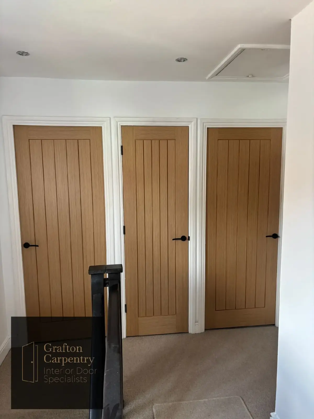 Oak pre finished doors supplied and fitted today 🙌  #graftoncarpentry #carpentry #interiordoors #specialist #midlands 