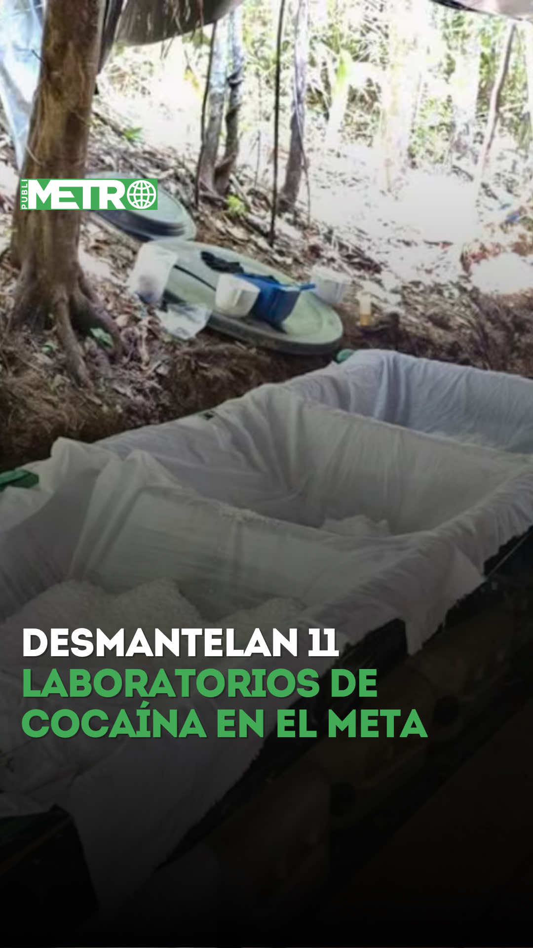 #Noticias | En una acción coordinada, el Ejército Nacional, junto a la Fuerza de Tarea Omega, la Armada Nacional, la Fuerza Aeroespacial Colombiana y la Dirección de Antinarcóticos de la Policía Nacional, desmantelaron 11 laboratorios ilegales de cocaína en el sur del Meta. #Meta #EjércitoNacional #FuerzaPública #Antinarcóticos