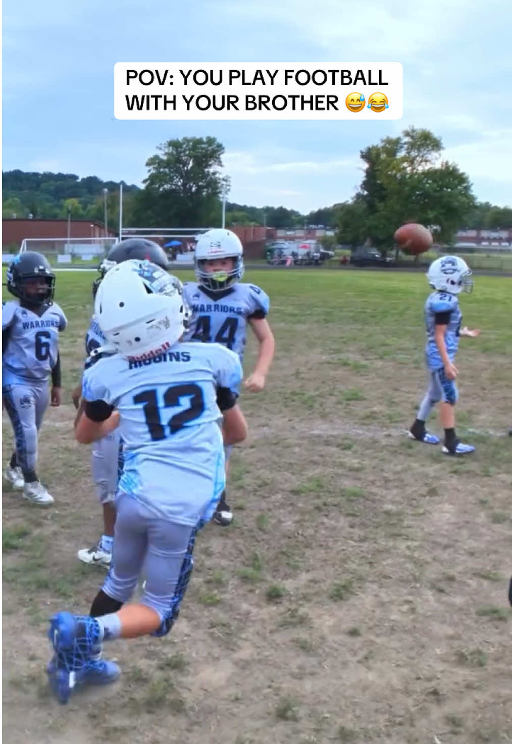 Sibling rivalry 🤣 (@trrulyadventurous ) #football #footballtiktok #sports #Siblings 