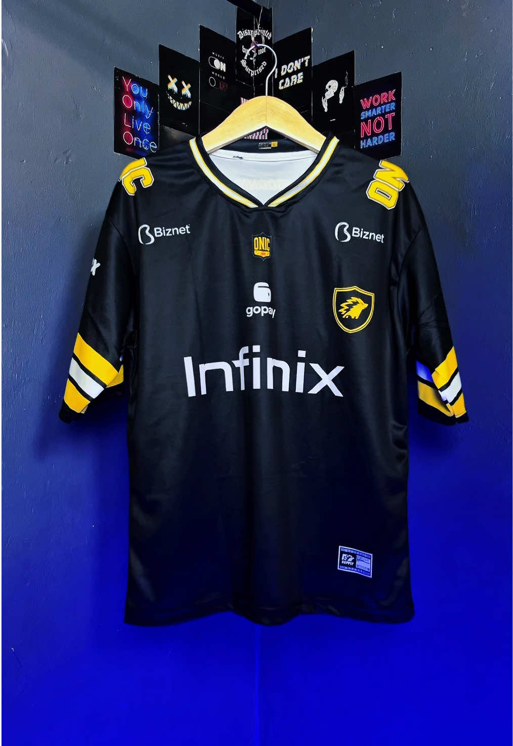 Jersey Onic Hitam😎😎 Bisa reques nama bosqu gercep😍😍 #jersey #vintage #esports #onic #onicesport 
