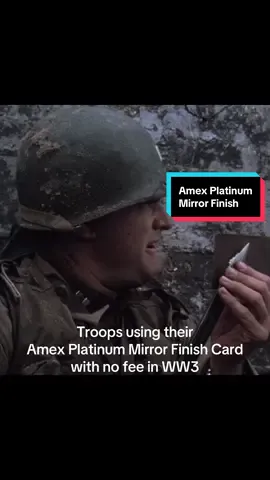 It’s a surprise tool that’ll help us later #fyp #americanexpress #platinum #mirrorfinish #military 