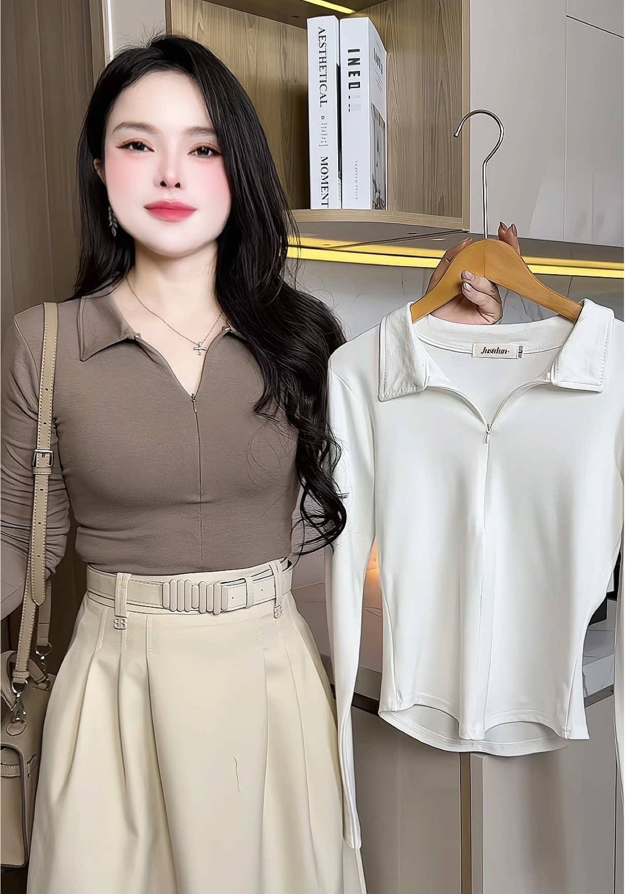 Áo thun  dài tay dễ mang dễ mặc siu hot #aothunlanh #aothuncaoco #aothun  #aothunnu #aothunnuxinh