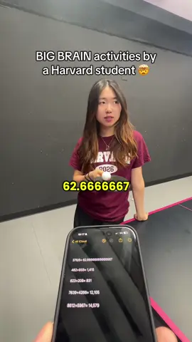 can i keep the ball on the paddle while doing mental math?? #challenge #harvard #bigbrain #mentalmath #humancalculator 