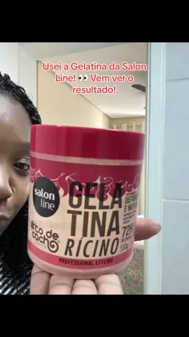 Já tinha usado a gelatina da Salon Line, mas nunca tinha gravado pra vocês. ✨ Hoje mostro a finalização e o resultado no meu cabelo. Quem aí já testou? #finalizacao #salonline #cabeloscacheados 