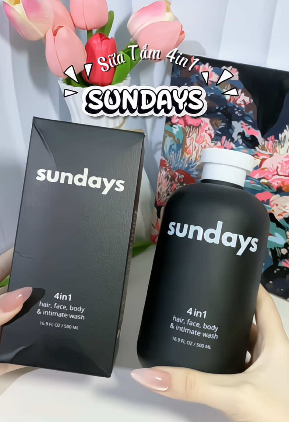 1 chai bự 500ml dùng gội đầu, rửa mặt, tắm và vệ sinh cá nhân tiện lắm nha✨ #suatam4in1sundays #suatam4in1 #sundays#xh#fyp