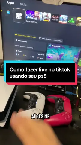 Como fazer live no TikTok usando o ps5, tá aí uma dica boa pra vocês rapaziada se gostou curte e comenta aí, tmj 🔥#jogos #playstation #live #tiktok #viral 