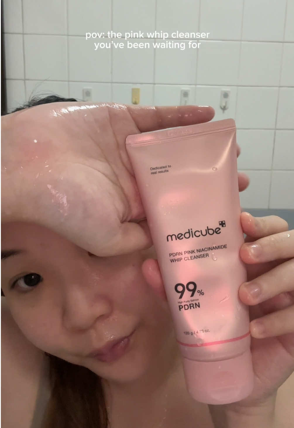 pov: your skin’s pink reset 🎀 #fyp #medicube #PDRNcleanser #beauty #skincare 